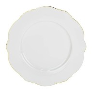 Prato 21cm para Sobremesa Royal Classic em New Bone China com Filado Ouro